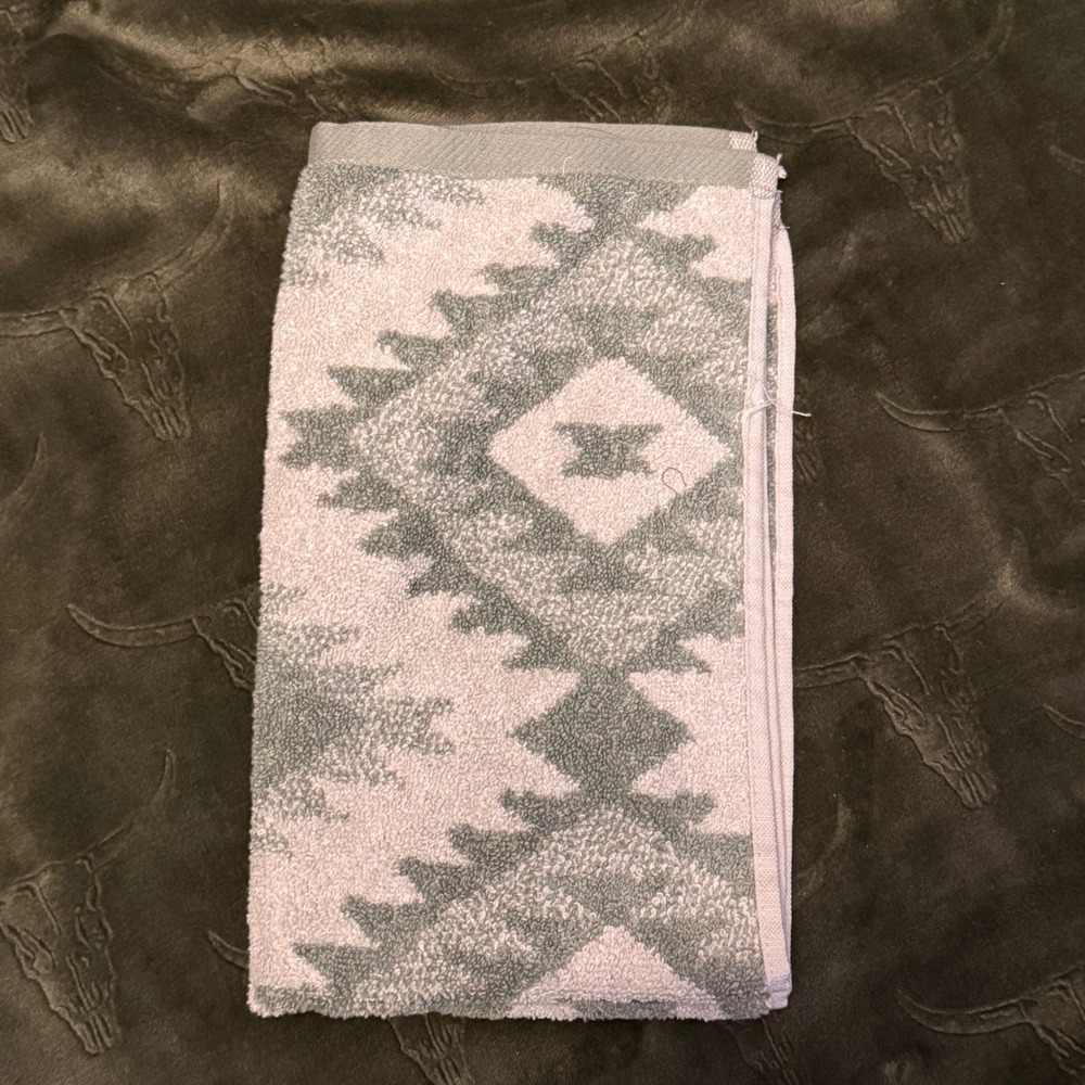 Wrangler Hand Towel Unisex OS New Canyon Ranch Green Southwestern Cotton